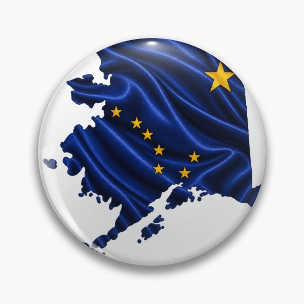 Item preview, Minimal Alaska State Flag Map Sticker Design designed and sold by FunPurchase.