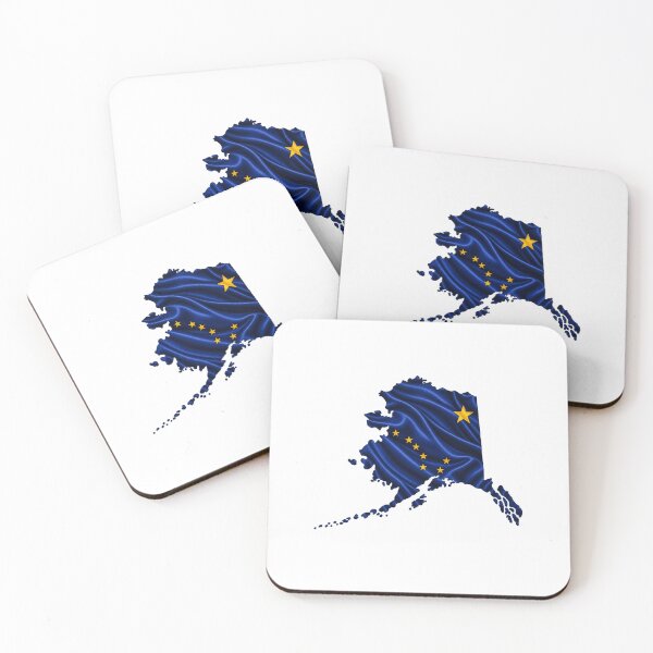 Item preview, Minimal Alaska State Flag Map Sticker Design designed and sold by FunPurchase.