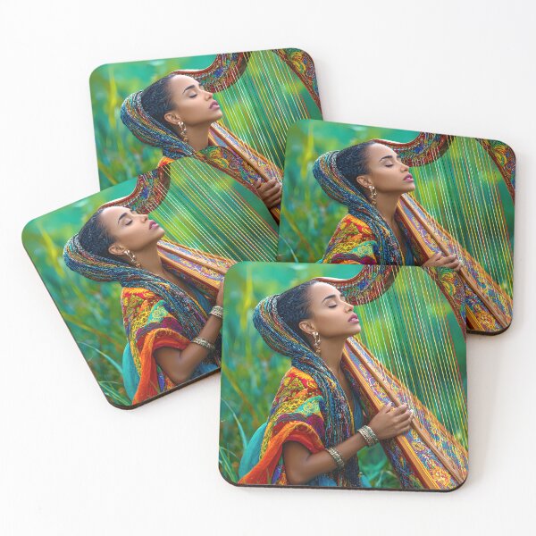 Item preview, Ethereal Beauty of a Harpist in Nature's Embrace designed and sold by Artessie.