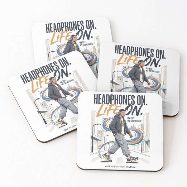 Item preview, Headphones On Life On | Premium Music Lover Streetwear | Gen Z Lifestyle Graphic Tee designed and sold by SAJ Design Studio.