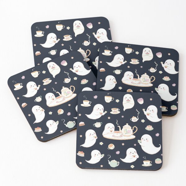 Item preview, Ghost Tea Party Illustration Pattern designed and sold by UnhingedBird.