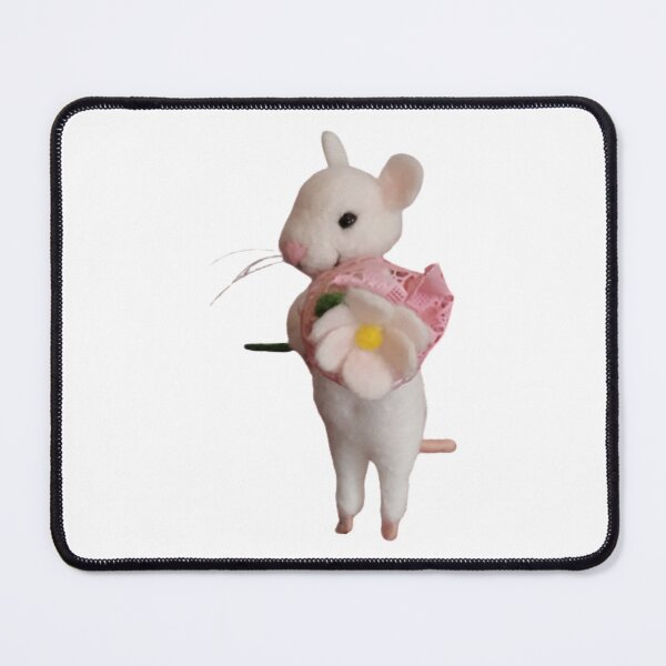 Item preview, Mouse With Flower Cute Felted Wool Storybook Rodent Art designed and sold by monikatoyoshima.