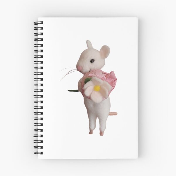 Item preview, Mouse With Flower Cute Felted Wool Storybook Rodent Art designed and sold by monikatoyoshima.