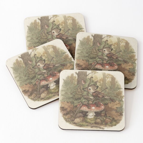 Item preview, Cricket Folk Tuning a Tiny Twig Fiddle Storybook Art designed and sold by PictorialWhimsy.
