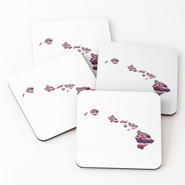 Item preview, Minimal Hawaii State Flag Map Sticker Design designed and sold by FunPurchase.