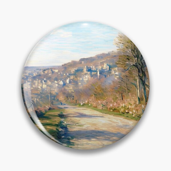 Item preview, Road of La Roche-Guyon: A Peaceful Impressionist View of a Sunlit Country Road designed and sold by artdesignsnow.