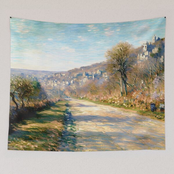 Item preview, Road of La Roche-Guyon: A Peaceful Impressionist View of a Sunlit Country Road designed and sold by artdesignsnow.