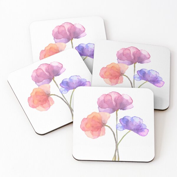 Item preview, watercolor wildflower trio art designed and sold by introvertarts.