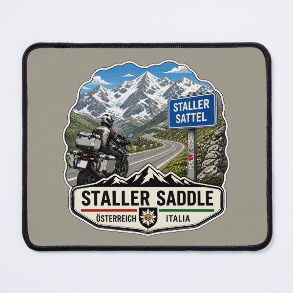 Item preview, Staller Saddle, Staller Pass, Passo Stalle Italy, Austria Sticker TShirt 04 designed and sold by OuterShellUK.