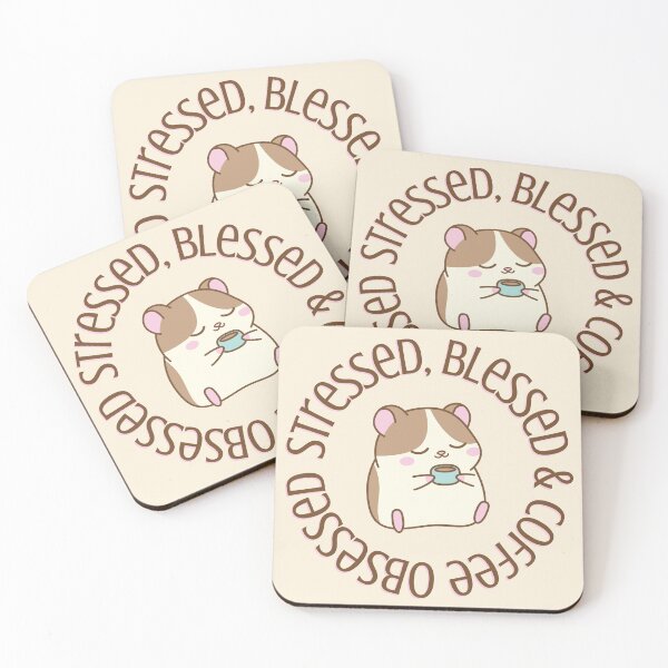 Item preview, Stressed Blessed Coffee Obsessed Hamster designed and sold by jianina-alondra.