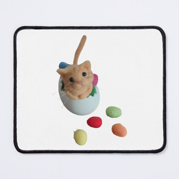 Item preview, Kitten In Egg Cute Easter Needle Felted Wool Cat Art designed and sold by monikatoyoshima.