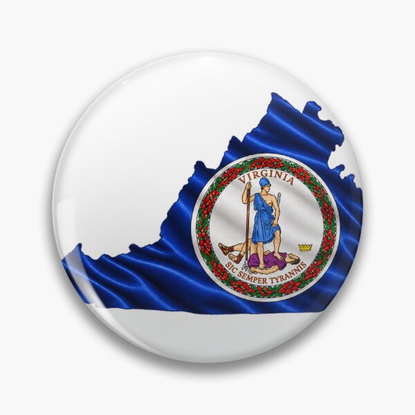 Item preview, Minimal Virginia State Flag Map Sticker Design designed and sold by FunPurchase.