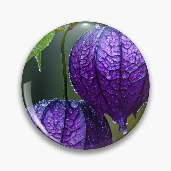 Item preview, Stunning Purple Flowers with Water Droplets designed and sold by Artessie.