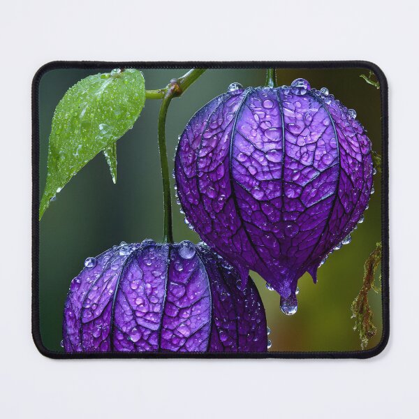 Item preview, Stunning Purple Flowers with Water Droplets designed and sold by Artessie.