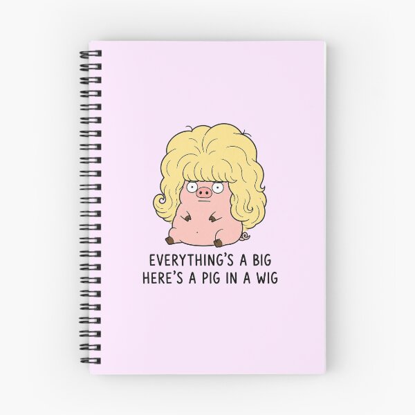 Item preview, Pig in a Wig Funny Pig Pun Cute Animal Meme designed and sold by MonkiFlipp.