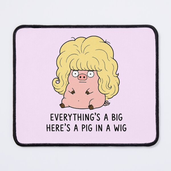 Item preview, Pig in a Wig Funny Pig Pun Cute Animal Meme designed and sold by MonkiFlipp.