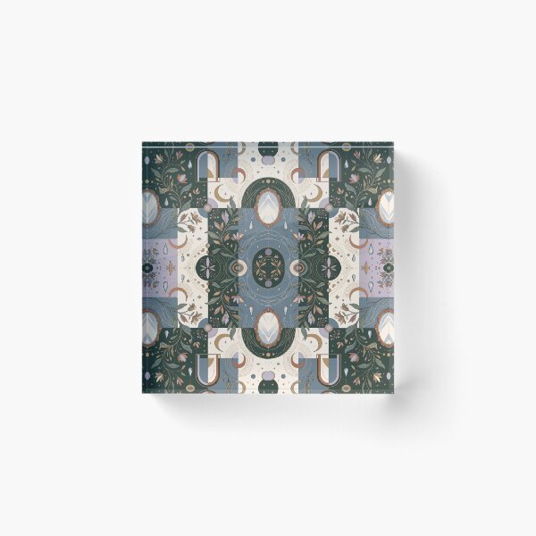 Item preview, Mirror Garden | Surreal Botanical Seamless Pattern | Elegant Organic Geometry designed and sold by AP Digi Store.