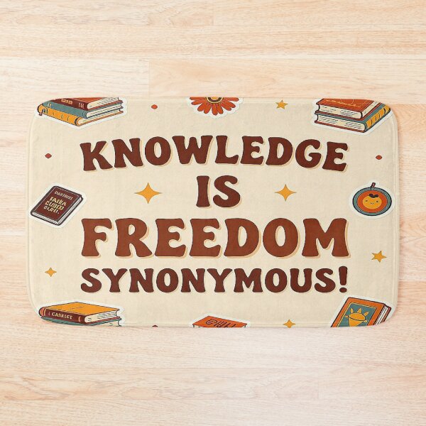 Item preview, Motivational Quote about Culture KNOWLEDGE IS FREEDOM SYNONYMOUS! designed and sold by Giulivo Store Graphic.