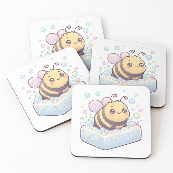 Item preview, Cute Bee in Honey Soap– Kawaii Honeybee Cottagecore Design designed and sold by Kayshies8120.