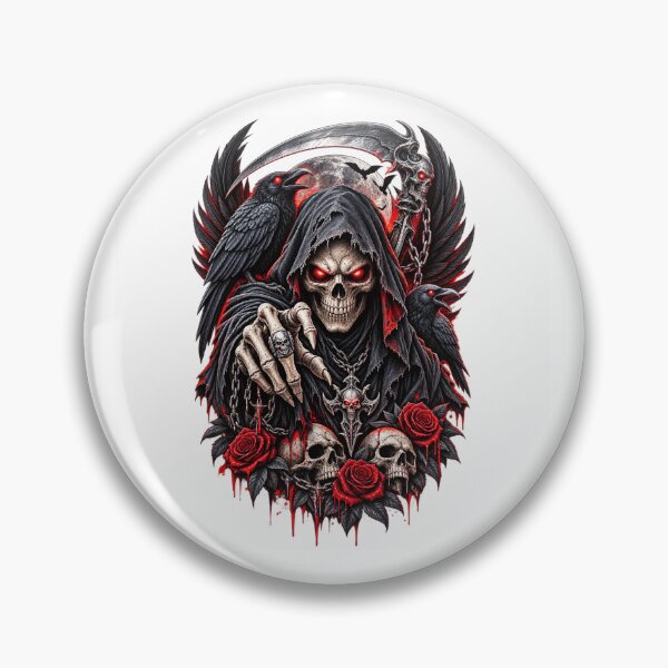 Item preview, Gothic Reaper & Dark Wolf – Crimson Moon Horror Fantasy designed and sold by treandsart.