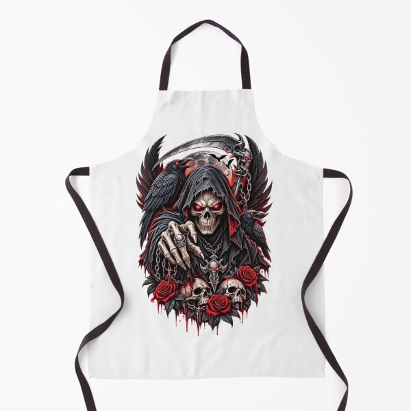 Item preview, Gothic Reaper & Dark Wolf – Crimson Moon Horror Fantasy designed and sold by treandsart.