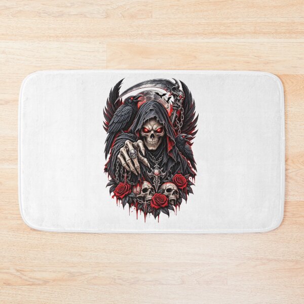 Item preview, Gothic Reaper & Dark Wolf – Crimson Moon Horror Fantasy designed and sold by treandsart.