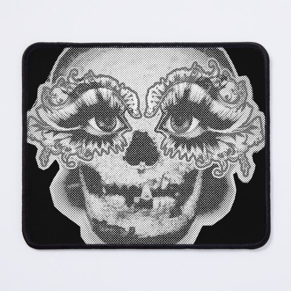 Item preview, Halftone Skull With Vintage Eyelashes designed and sold by weirdove.