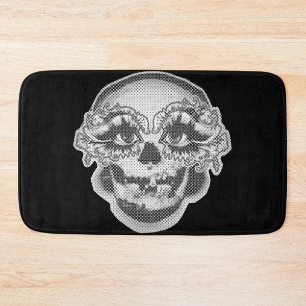 Item preview, Halftone Skull With Vintage Eyelashes designed and sold by weirdove.