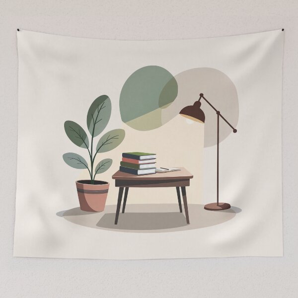 Item preview, Cozy Homework Corner Study Art designed and sold by TrendMorphic.