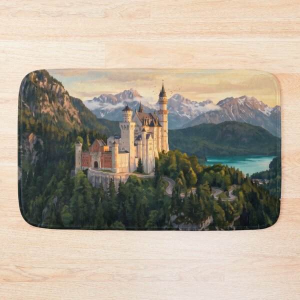 Item preview, Neuschwanstein Castle at Golden Hour designed and sold by RedPeaStudio.