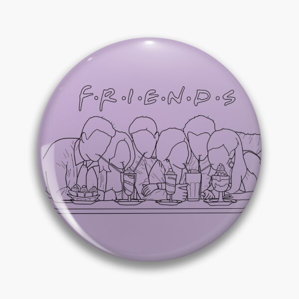 Item preview, Friends Outline Drawing - iconic Milkshake Poster designed and sold by Line & Tide.
