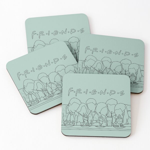 Item preview, Friends Outline Drawing - iconic Milkshake Poster designed and sold by Line & Tide.
