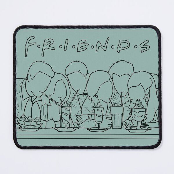 Item preview, Friends Outline Drawing - iconic Milkshake Poster designed and sold by Line & Tide.