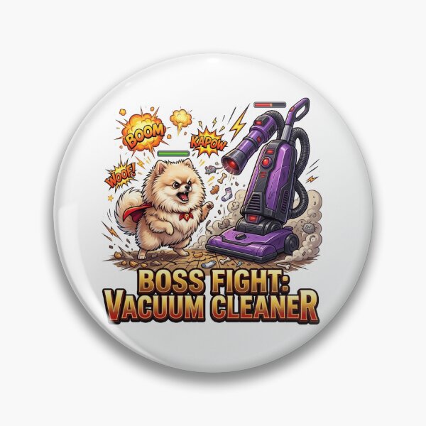 Item preview, Vacuum Cleaner Boss Fight Funny Dog Art designed and sold by pradeepvisuals.