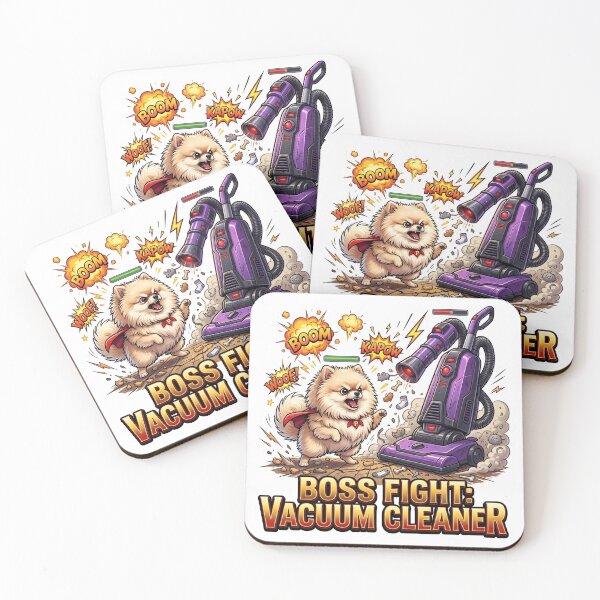 Item preview, Vacuum Cleaner Boss Fight Funny Dog Art designed and sold by pradeepvisuals.