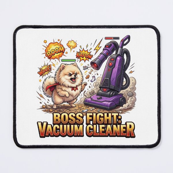 Item preview, Vacuum Cleaner Boss Fight Funny Dog Art designed and sold by pradeepvisuals.