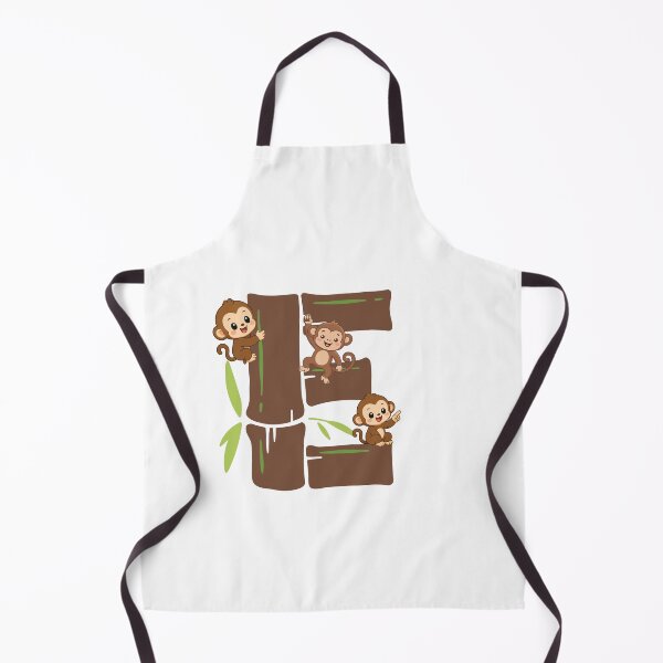 Item preview, Cute Monkeys Playing on Bamboo Letter E designed and sold by Mazza-mazza.