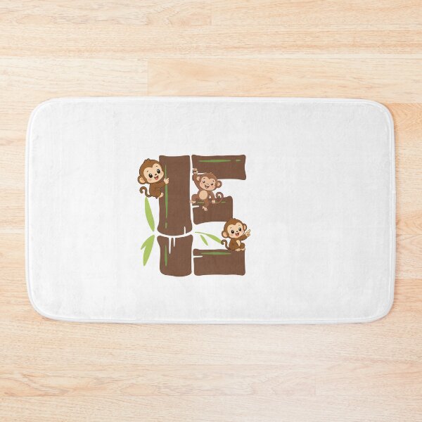 Item preview, Cute Monkeys Playing on Bamboo Letter E designed and sold by Mazza-mazza.