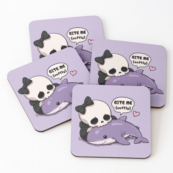 Item preview, Cute Skeleton Girl Hugging Purple Dolphin designed and sold by Moody Critters.