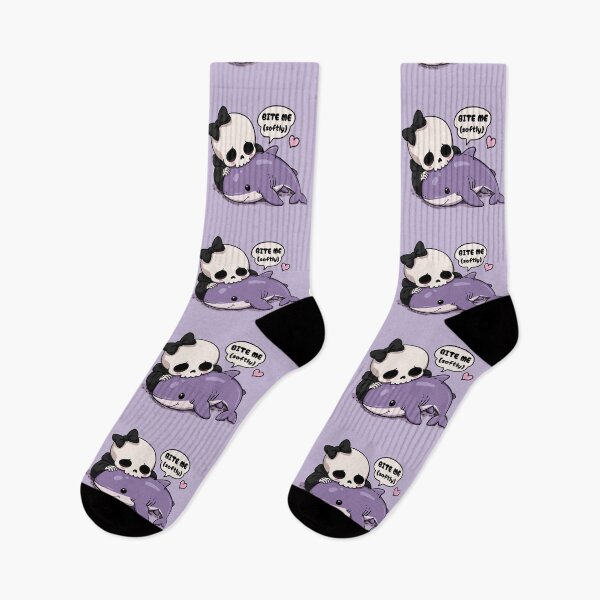 Item preview, Cute Skeleton Girl Hugging Purple Dolphin designed and sold by Moody Critters.
