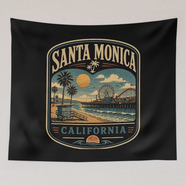 Item preview, Santa Monica - California designed and sold by GoodOldVintage.