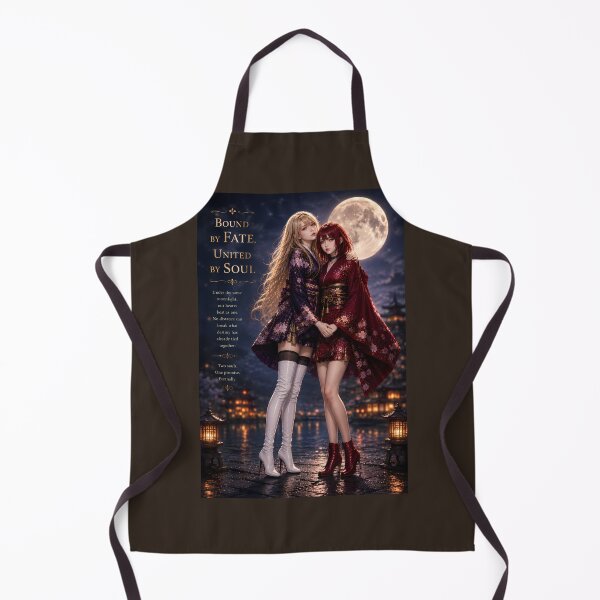 Item preview, Bound by Fate, United by Soul – Moonlit Anime Romance Art Print designed and sold by Kurekou Lab.