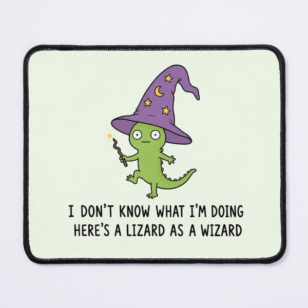 Item preview, Lizard Wizard Funny Lizard Pun Cute Animal Meme Magic Wizard designed and sold by MonkiFlipp.