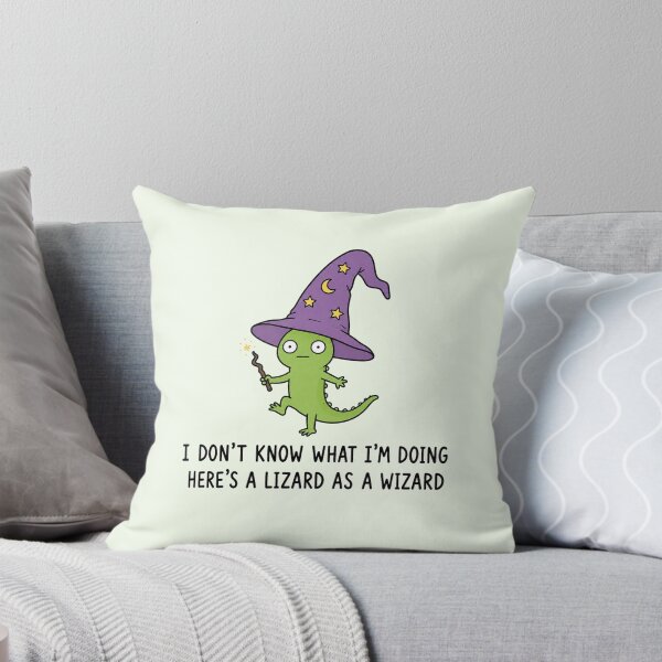 Item preview, Lizard Wizard Funny Lizard Pun Cute Animal Meme Magic Wizard designed and sold by MonkiFlipp.
