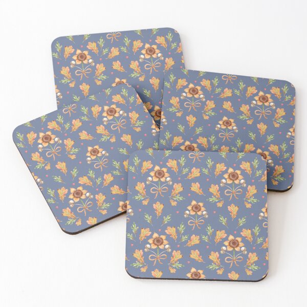 Item preview, Sunflower Pattern | Autumn Oak Leaves & Acorns designed and sold by White Rabbit Design .