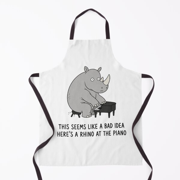 Item preview, Rhino at the Piano Funny Rhino Pun Cute Animal Meme designed and sold by MonkiFlipp.