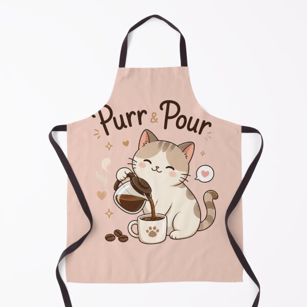 Item preview, Purr & Pour Cute Coffee Cat Sticker | Kawaii Cat Coffee Lover | Cozy Café Aesthetic Illustration designed and sold by Sanika arts .