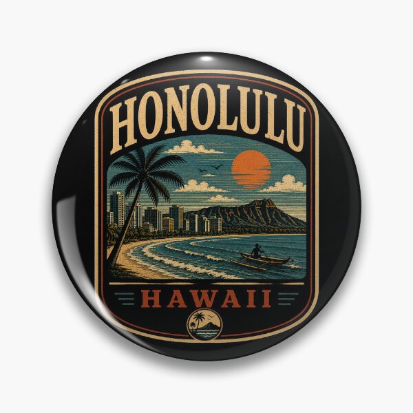 Item preview, Honolulu - Hawaii designed and sold by GoodOldVintage.