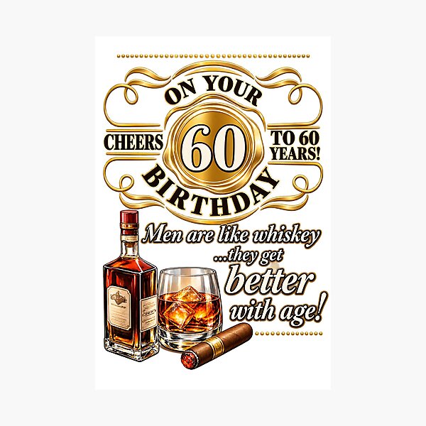 Item preview, 60th Birthday – Men Get Better with Age designed and sold by Clothes With Smiling Animals Walt Gral.