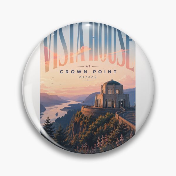 Item preview, Vista House at Crown Point above Columbia River Gorge Oregon designed and sold by Places On Earth.